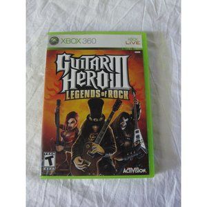 Guitar Hero III 3 Legends of Rock Band game with disc & manual for XBOX 360 Teen